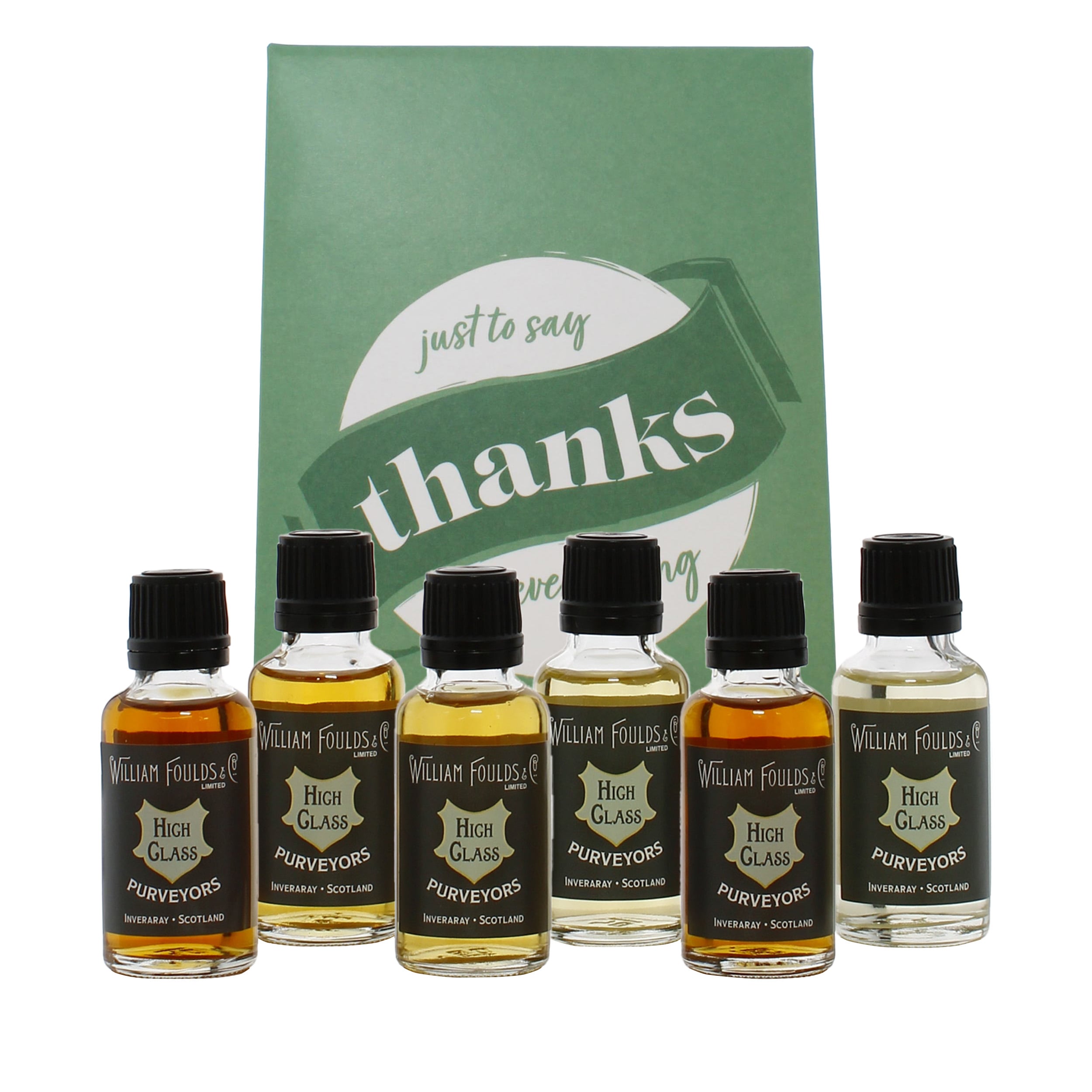 Thanks For Everything Whisky Gift Pack Scotland Single Malt Scotch Whisky 6x3cl
