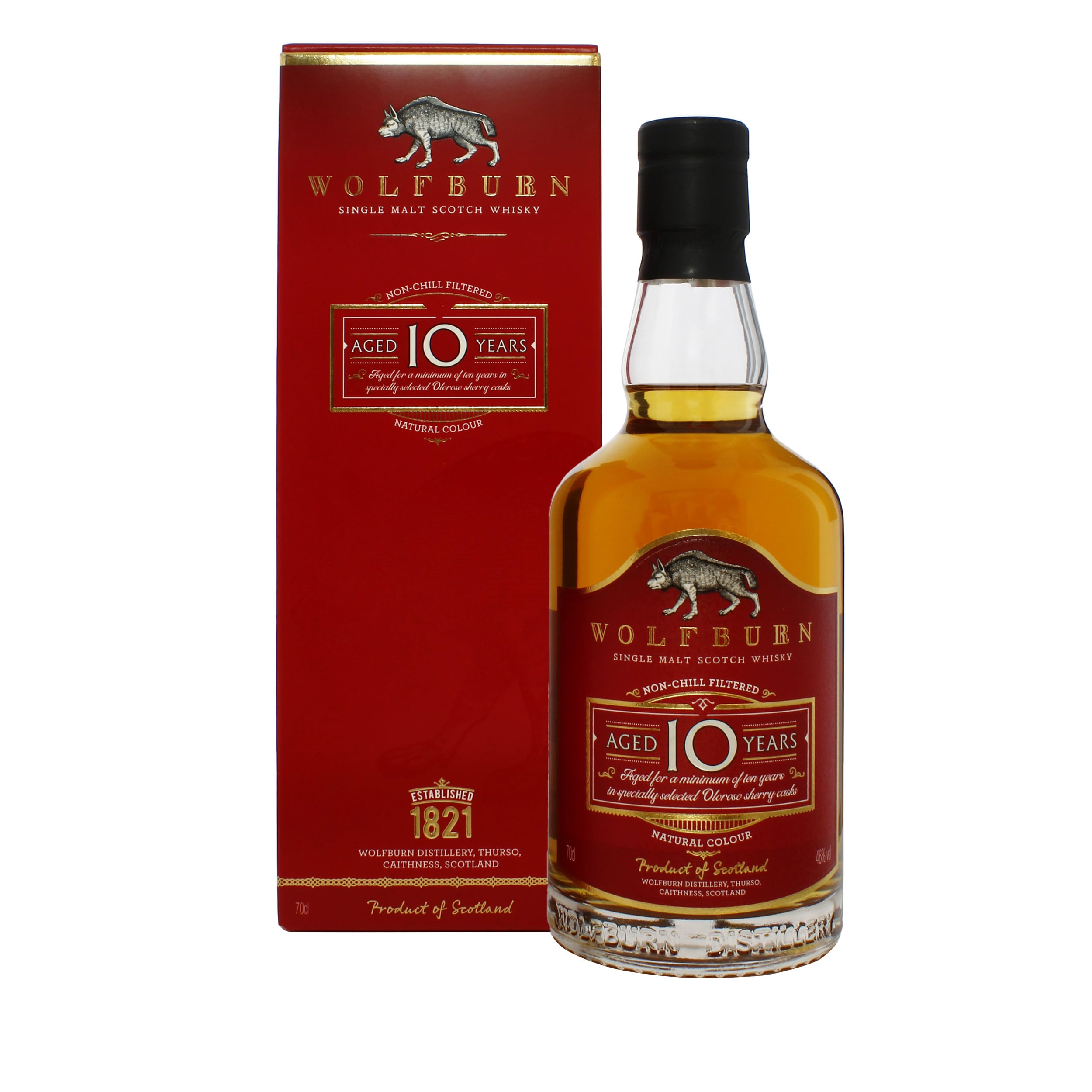 Wolfburn 10 Year Old Highland Single Malt Scotch Whisky 70cl