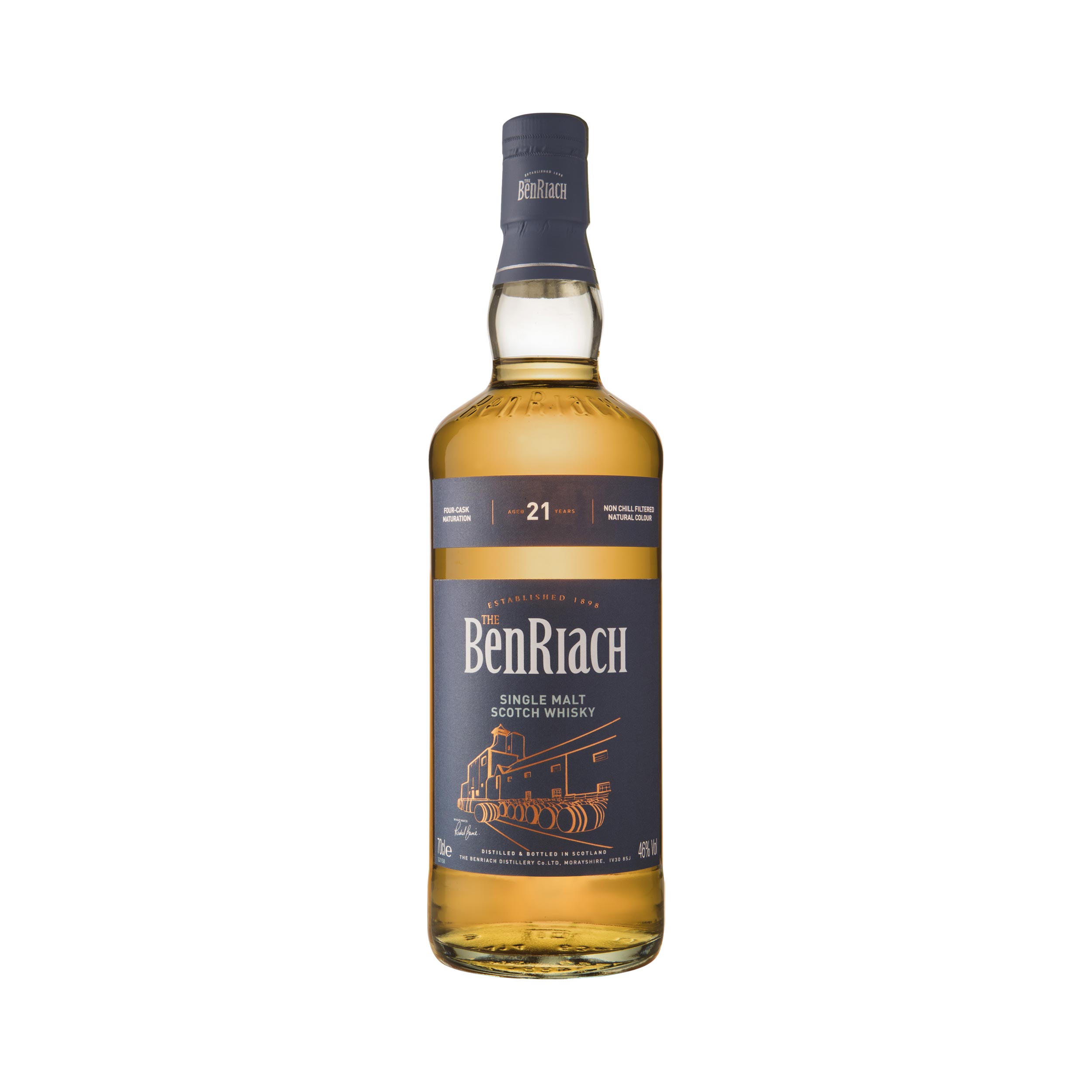 BenRiach 21 Year Old Speyside Single Malt Scotch Whisky 70cl