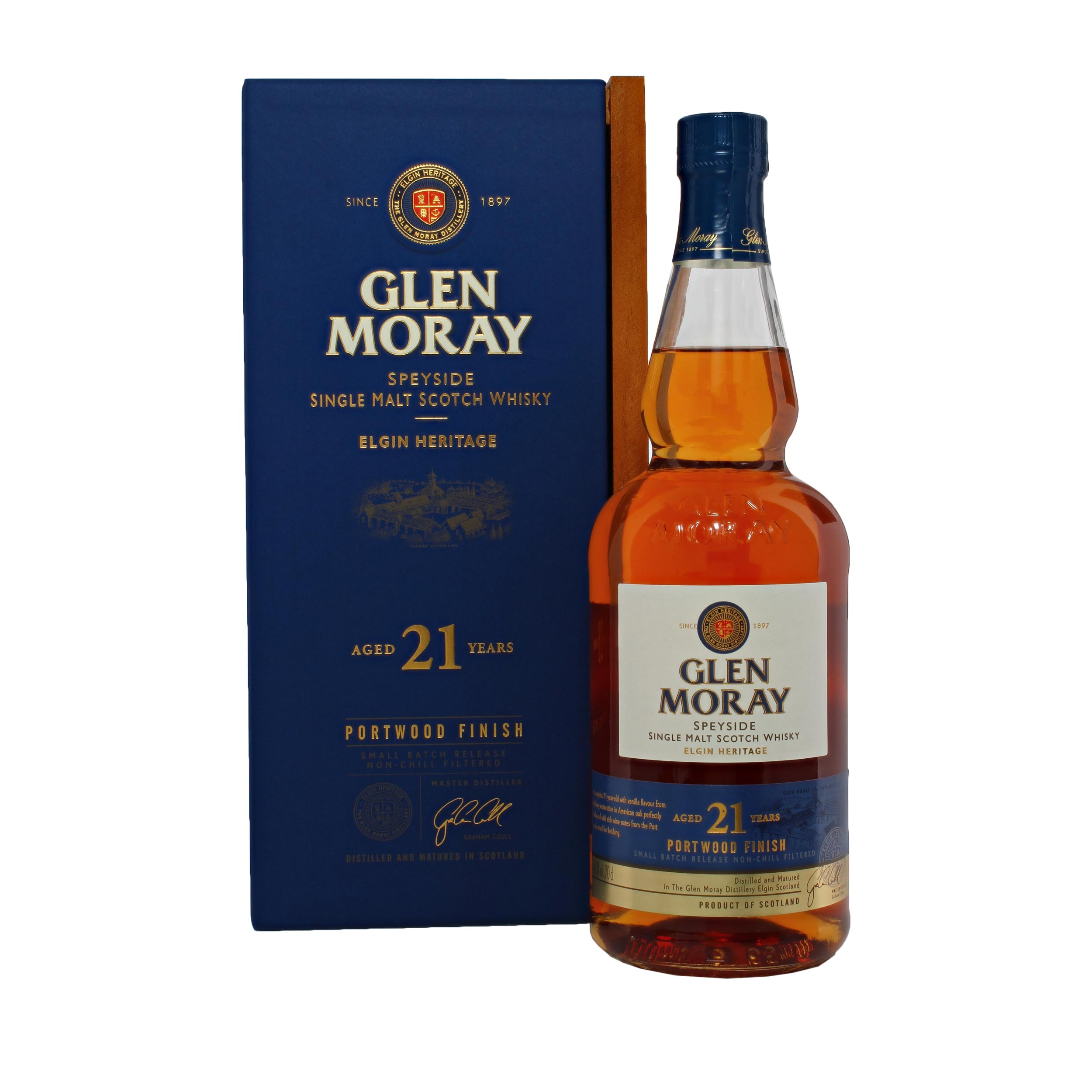 Glen Moray 21 Year Old Speyside Single Malt Scotch Whisky 70cl