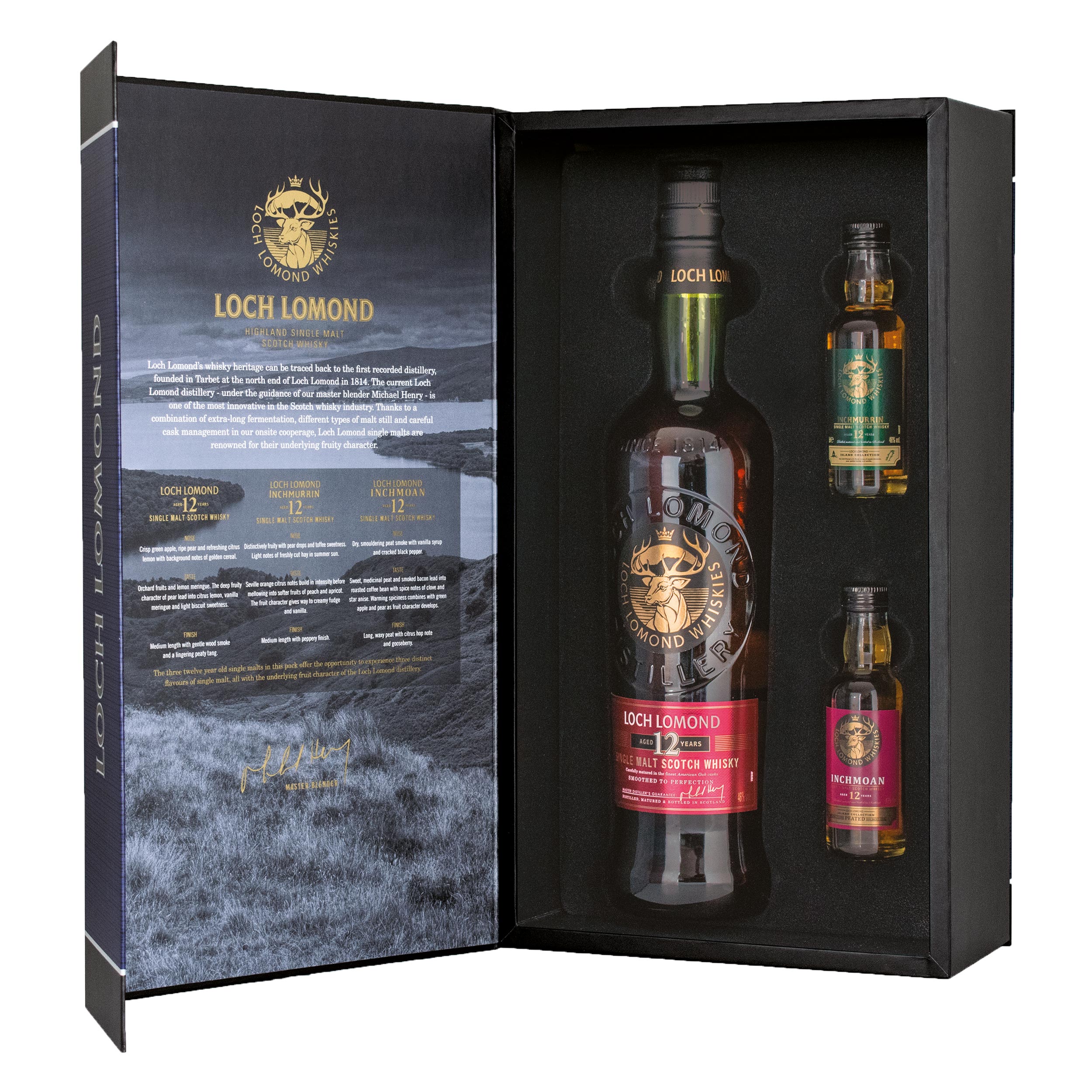 Loch Lomond 12 Year Old Gift Pack Highland Single Malt Scotch Whisky 70cl